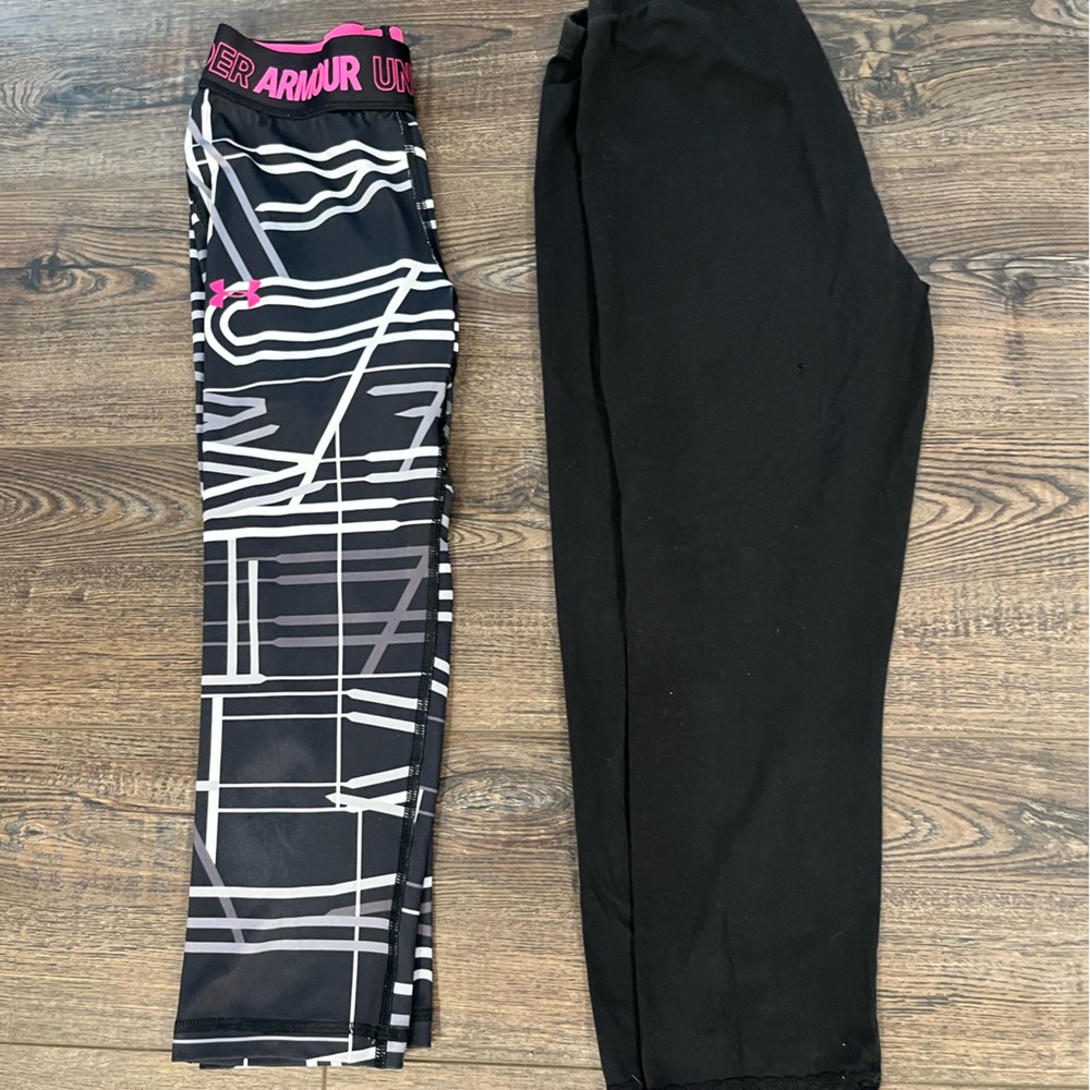 2 pair leggings UA & H&M